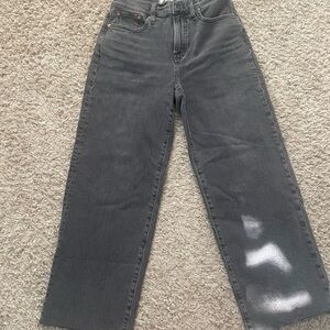 Madewell Gray Wide Leg Jeans